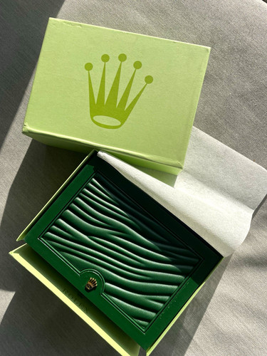 Rolex green beige single watch - rolex,