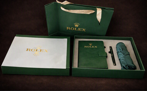Rolex vip gift set green - green, pen