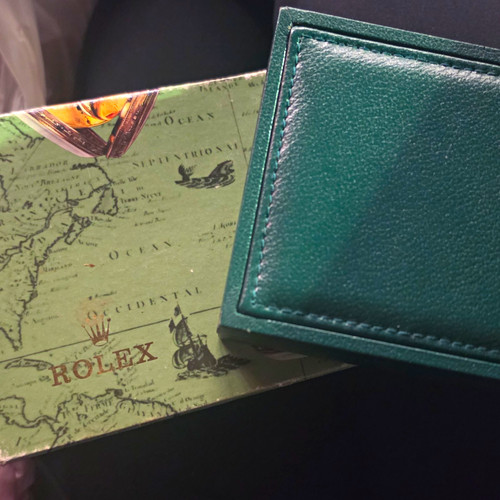 Rolex green leather - rolex,