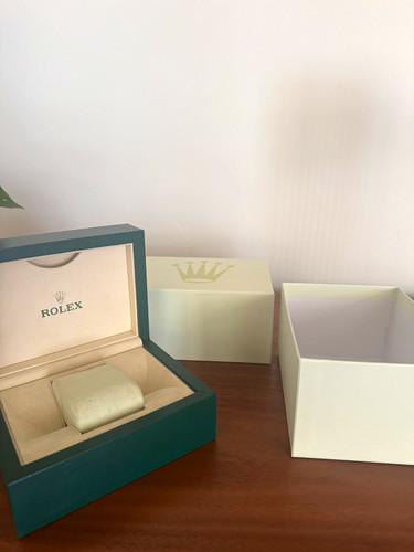 Rolex green beige presentation - rolex,