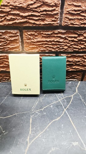 Rolex watch box green leather - watch,