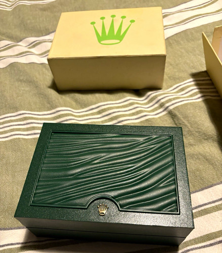 Rolex green faux leather - rolex,