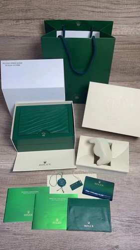 Rolex green watch box - green, set