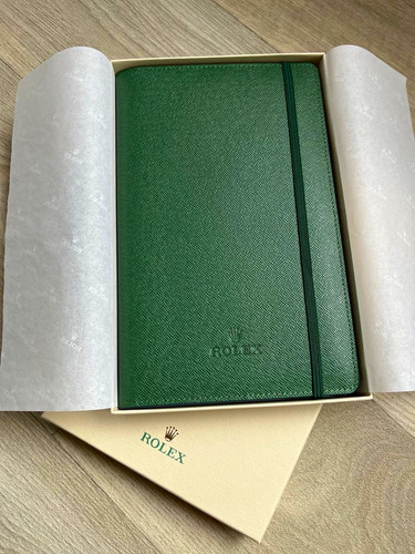 Rolex green notebook journal - rolex, notebook/journal