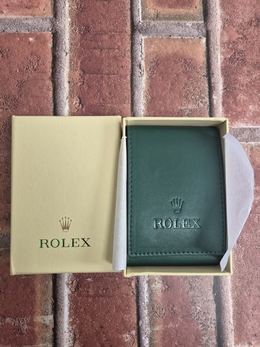 Rolex green leatherette travel - green,