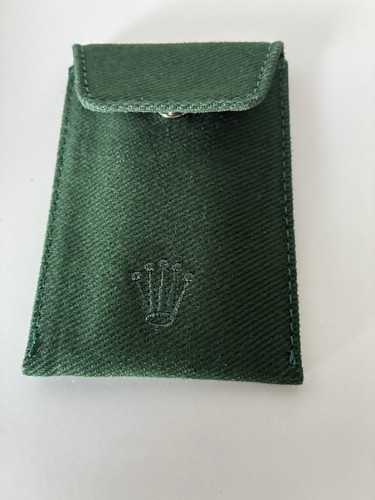 Rolex key ring - green, pouch